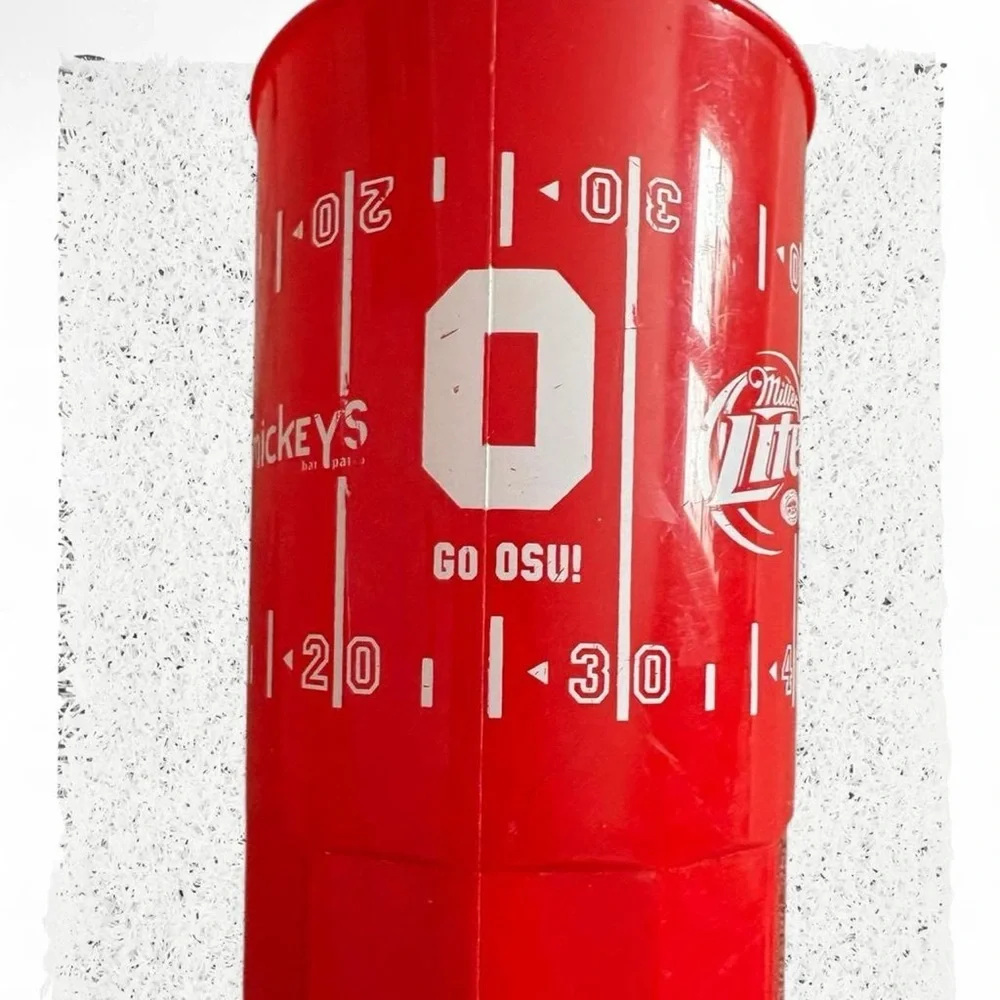 OSU Miller-Lite Red Plastic Travel Mug with Handle